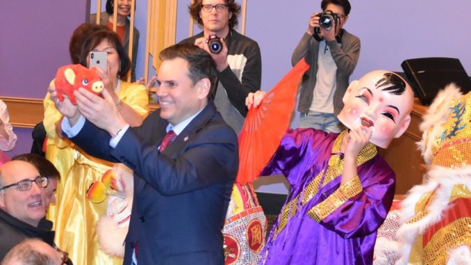 Mayor shows off Year of the Pig