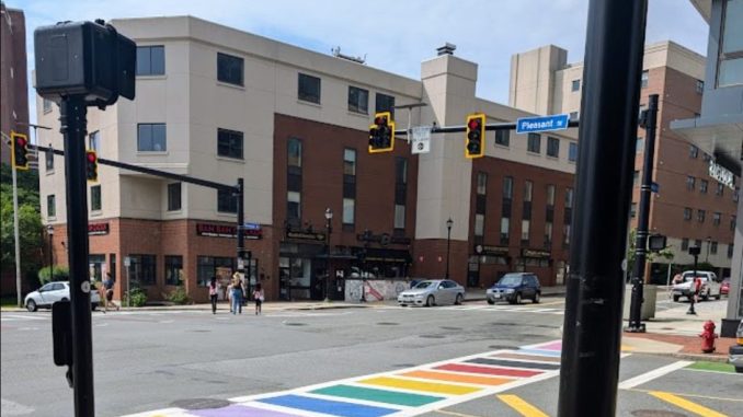 image Photo of a crosswalk in downtown Malden